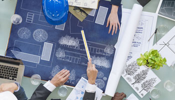 construction management blueprints plans